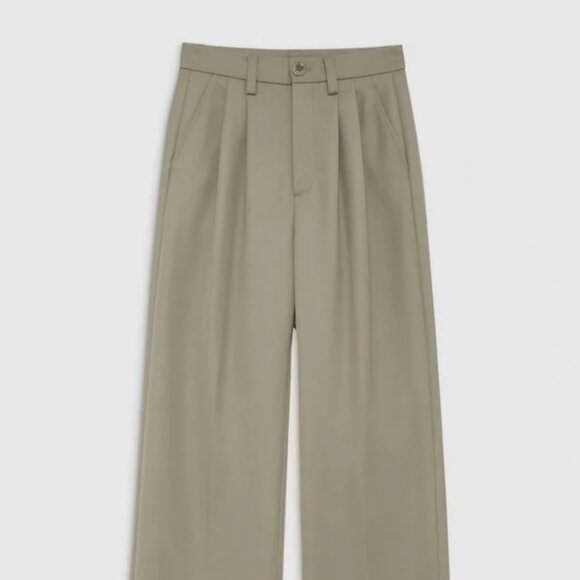 Anine Bing Carrie Pant in Green Khaki - Picture 2 of 6